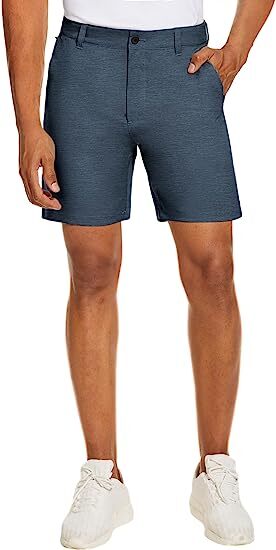 Men’s Golf Shorts Flat Front Lightweight Quick Dry Pockets Flex Dress 7” Pants