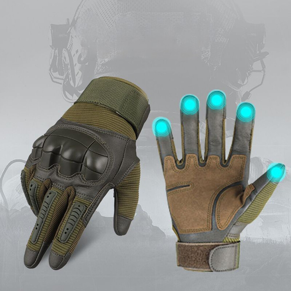 Men’s Tactical Gloves Touch Screen Windproof Full Finger Gloves Army Military US