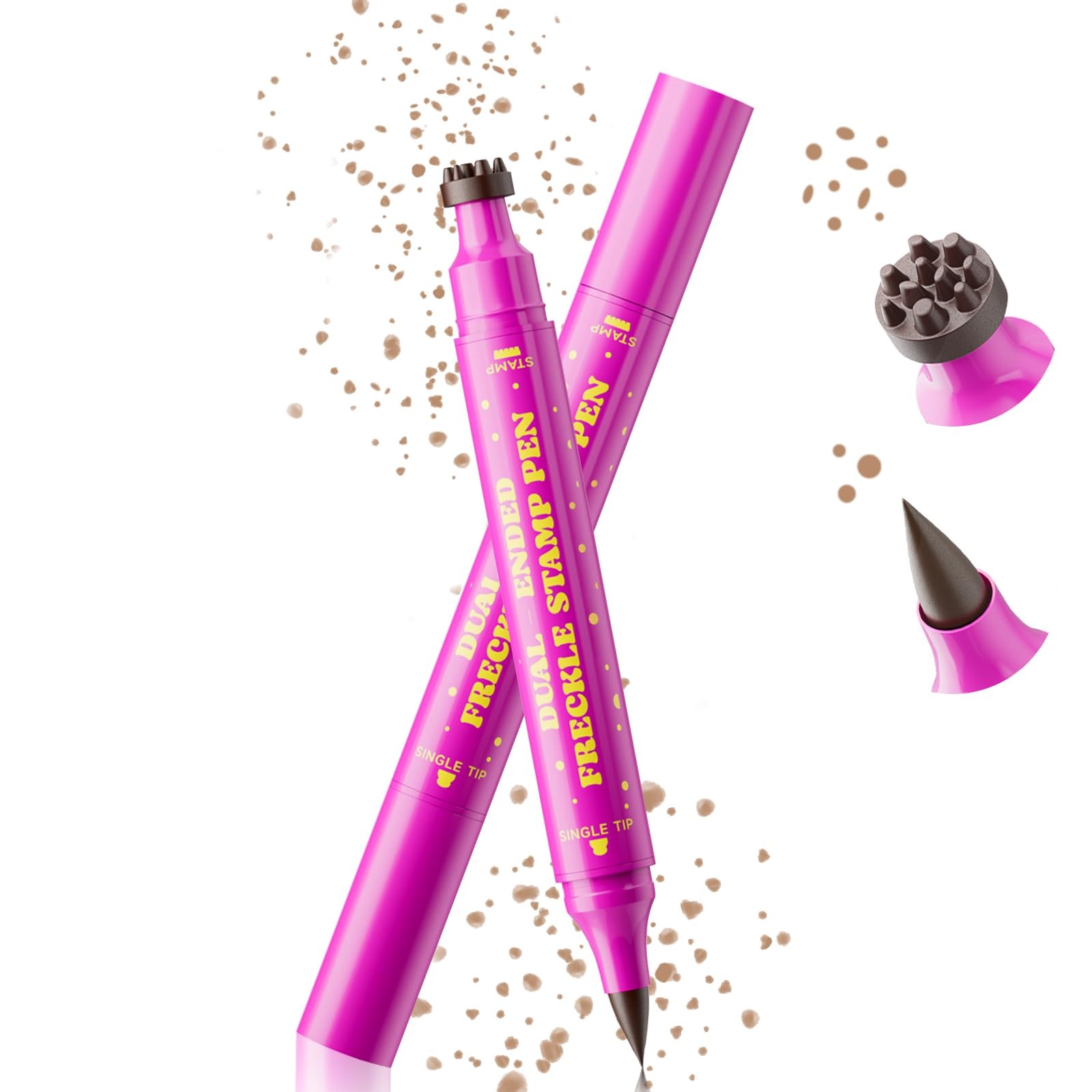 2 In 1 Freckle Stamp Pen Waterproof Long Lasting Makeup 01#Light Brown