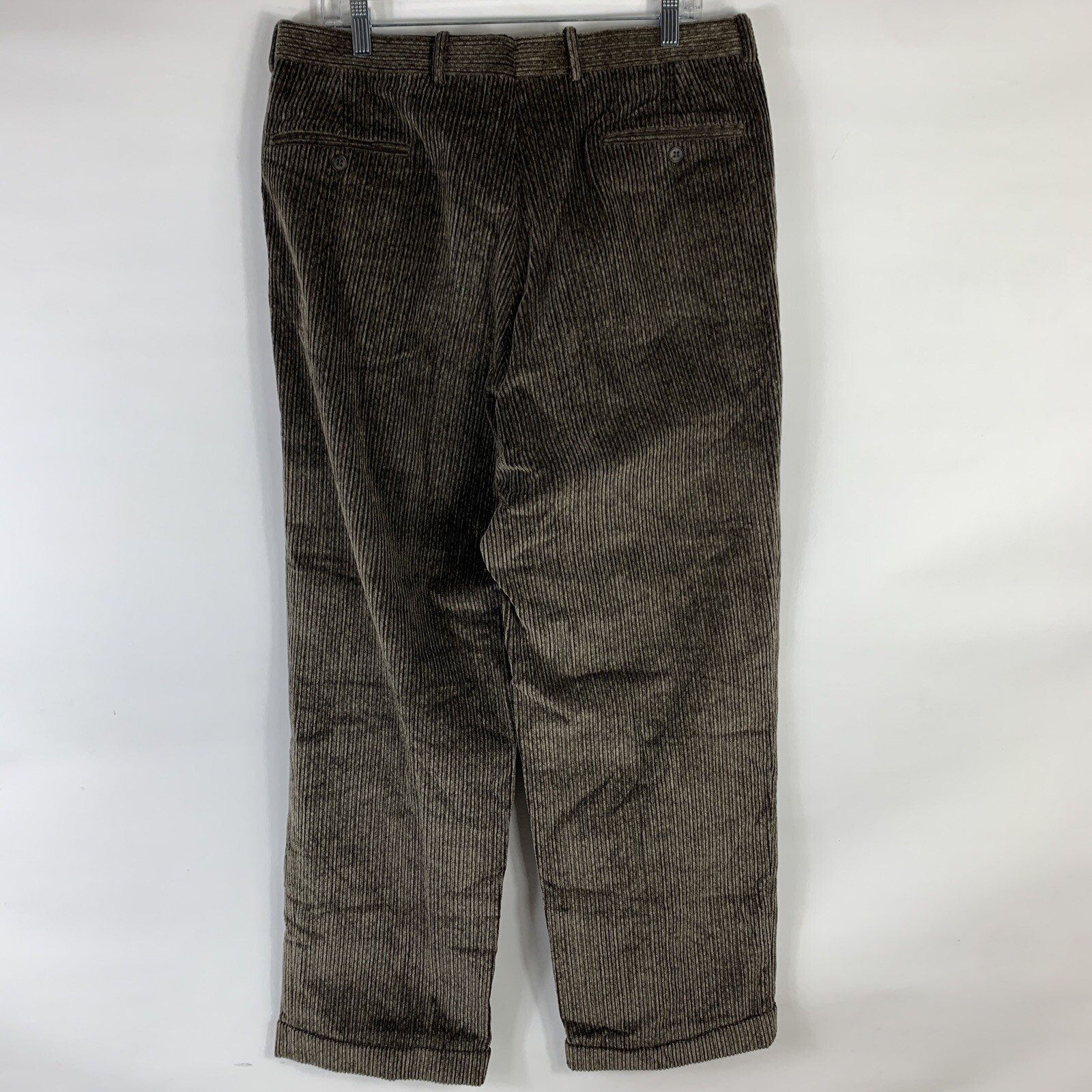 Tom Jones Corporate Image Pants Size 36 Gray Corduroy Tapered Biella Italia