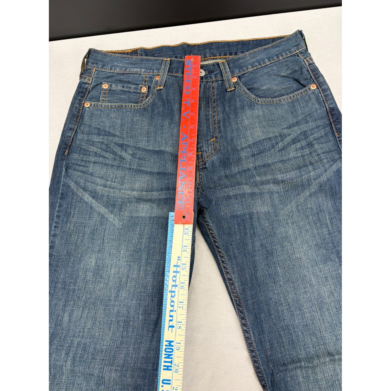 Levis 527 Slim Bootcut Jeans Mens 32×32 Medium Wash Blue Denim 05527-0239