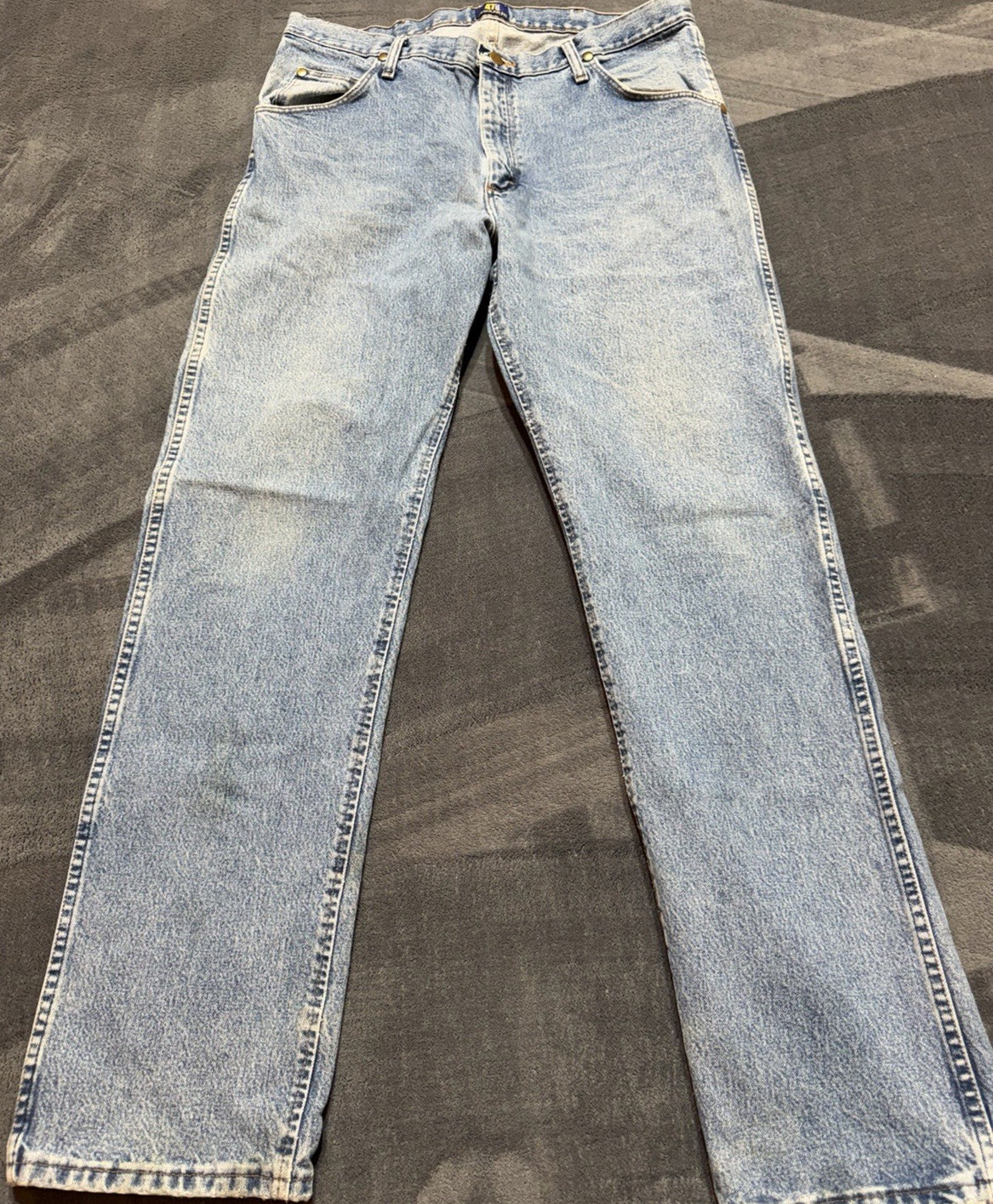 Wrangler 47MWZ Cowboy Bootcut Men Jeans Size 36 Blue Denim 36X34