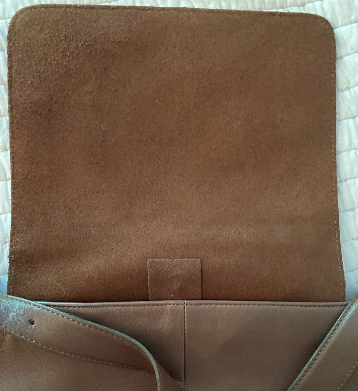 Vintage Never Used Coach Brown Leather Slim Legacy Shoulder Bag with Dust Bag