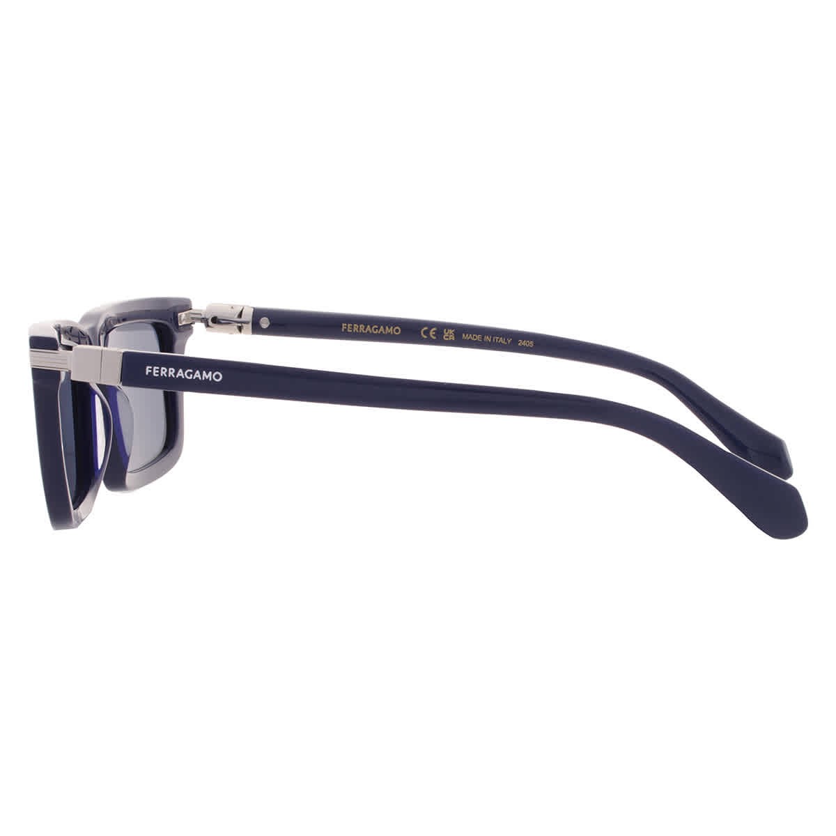 Salvatore Ferragamo Blue Pilot Men’s Sunglasses SF2015S 414 53 SF2015S 414 53