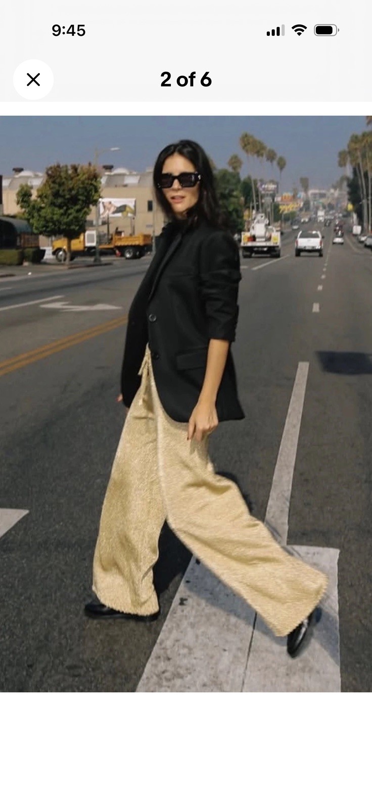 Gap x Cult Gaia Metallic Gold Lounge Pants Women’s Size XS-L