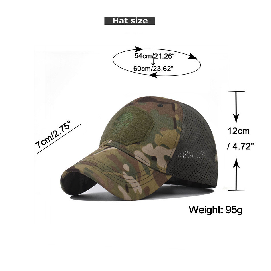 Skull Camouflage Baseball Cap Tactical Army Outdoor Sports Hat Sunshade Hat