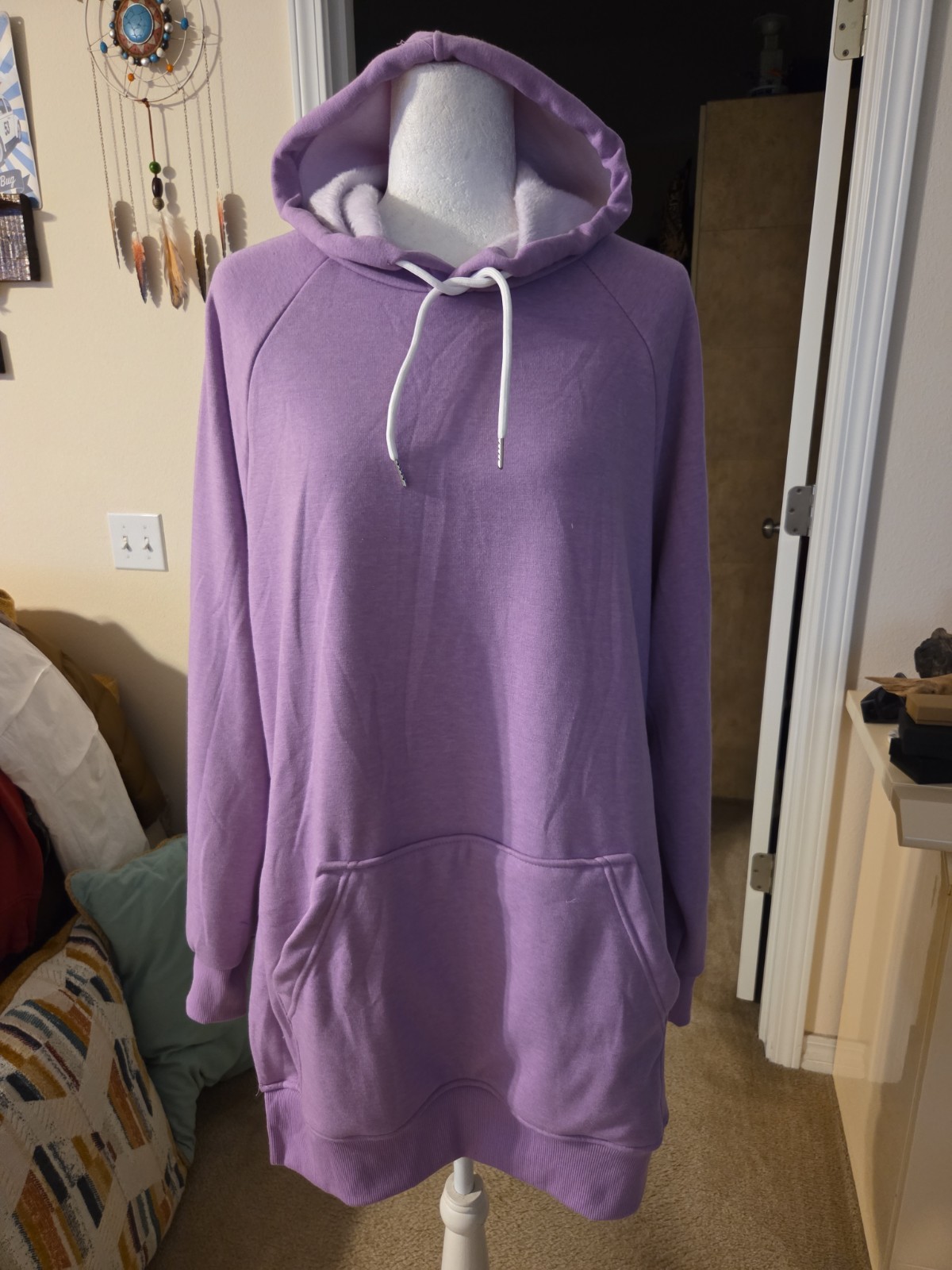 Women’s The Warmy Oversized Hoodie Dress Size XL Lavander NWOT