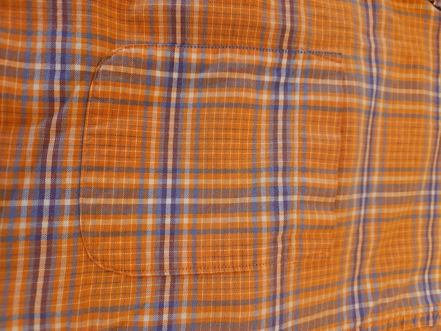 Duck Head Classic Oxford 100% Cotton Orange Plaid Button Down Shirt Men’s Size L