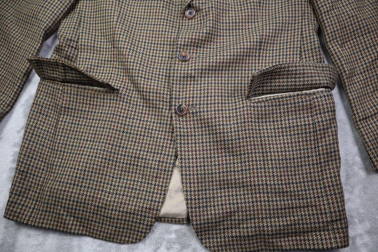 Tommy Hilfiger Sport Coat Men’s Medium Hounds Tooth Tweed 3 Button Notch Lapel