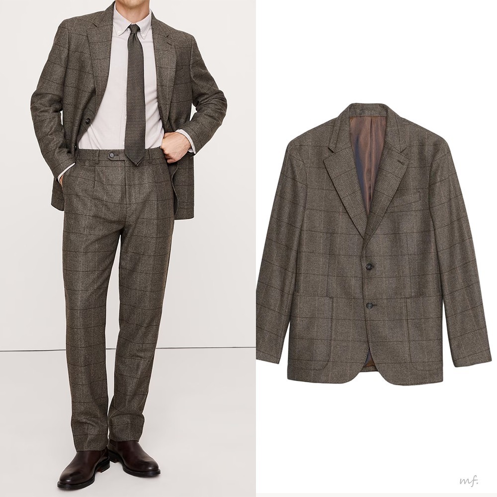 Business Men Suits Herringbone Check Wedding Party Tuxedos Tailored Notch Lapel