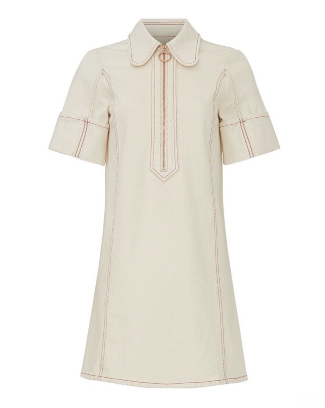 See by Chloe Topstitched Denim Dress