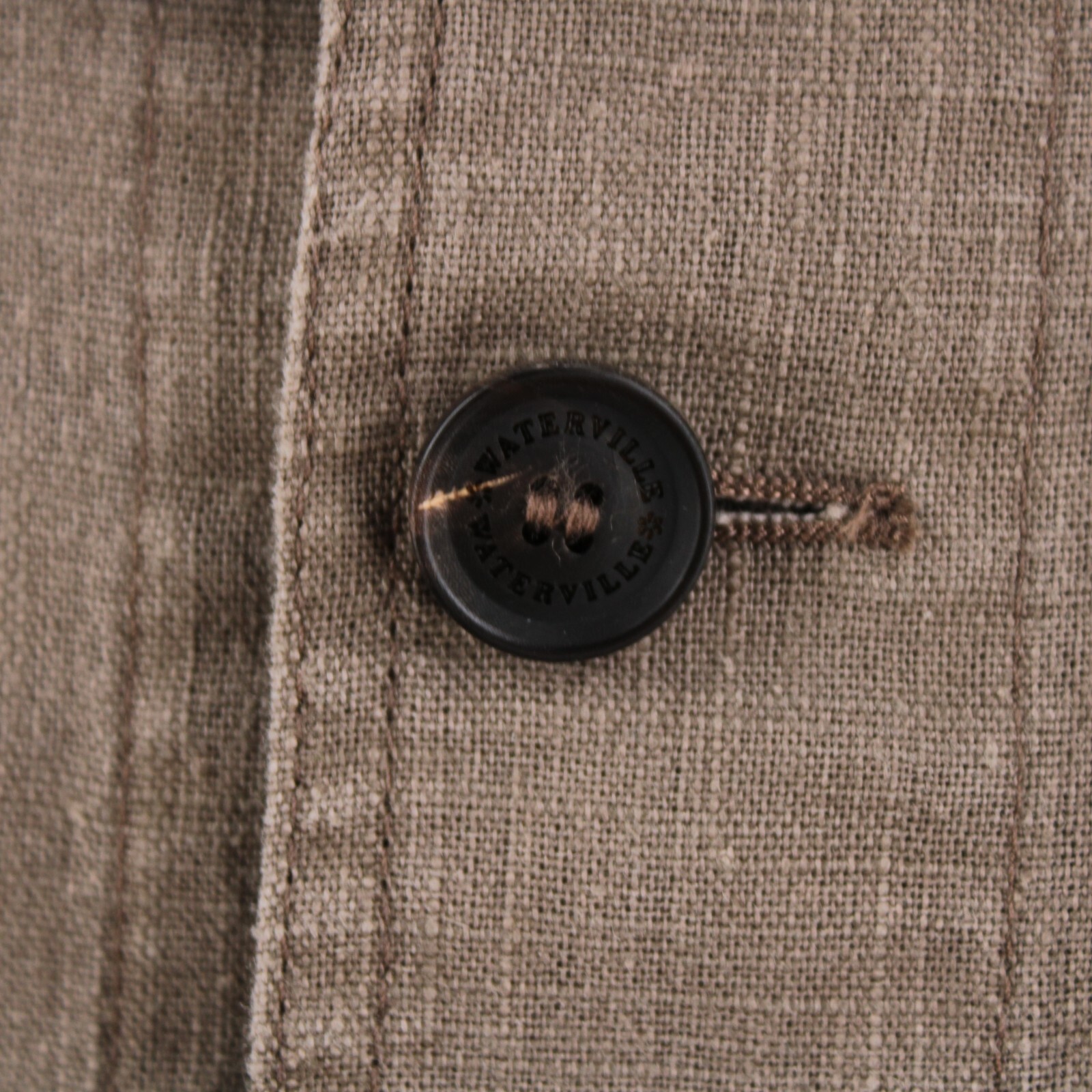 Waterville NWT 100% Linen Overshirt Size 58 (3XL US) Barret In Solid Brown