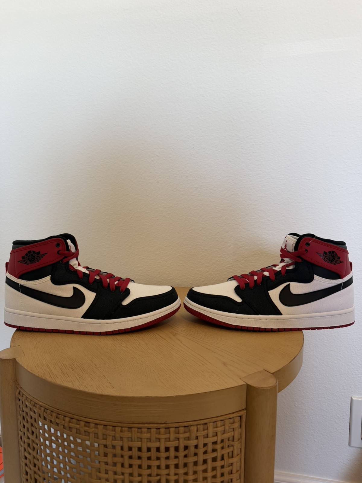 AIR JORDAN 1 HIGH AJ1 AJKO BLACK TOE RED WHITE SHOES MENS 402297 110 SZ 11