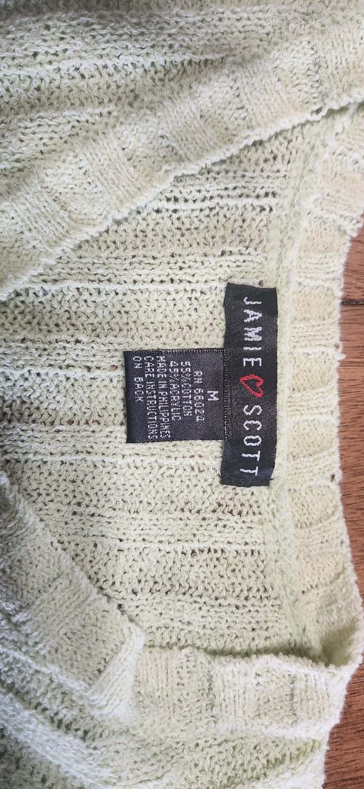 Jamie Scott Green Cropped Top Size Medium