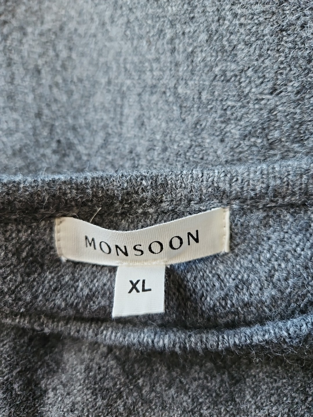 Monsoon. Size XL. Grey Jumper. Star Detail. Brand New No Tags