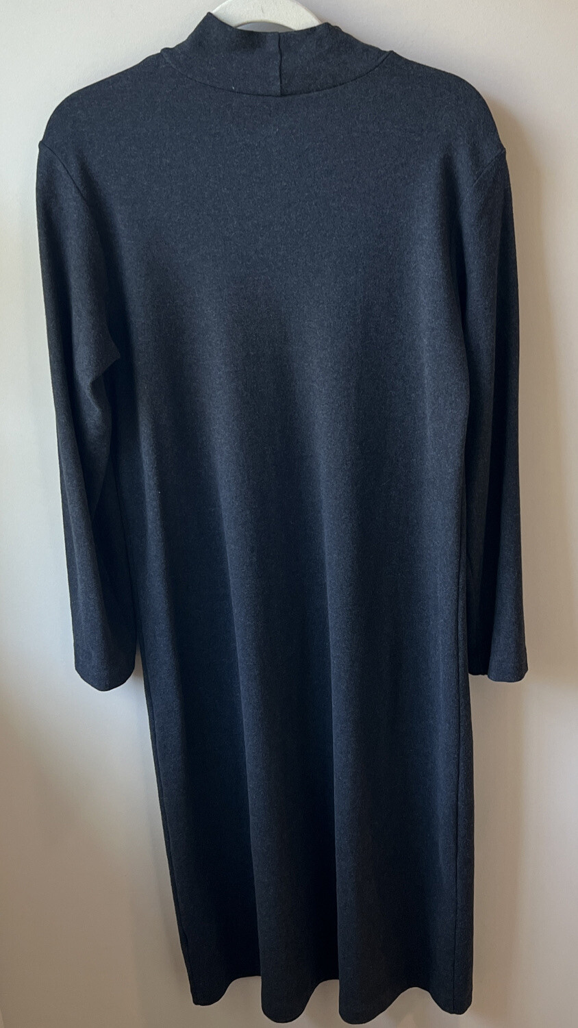 Land’s End Black 100% Cotton Baumwolle Sweater Dress Large 14-16 Petite