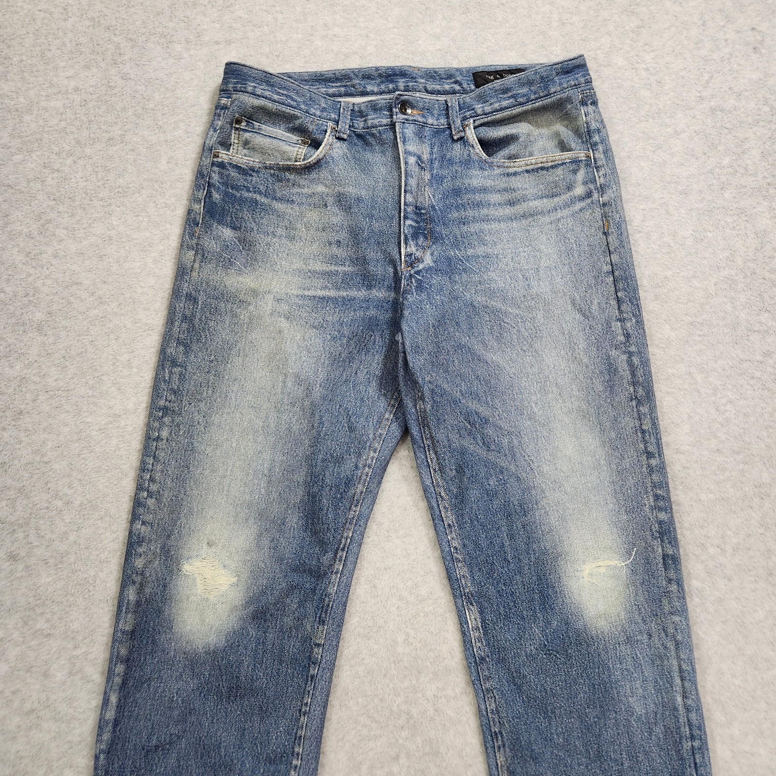 Rag & Bone Pants Mens 36 Blue Dover rb Miramar Fit 4 Straight Leg Cotton Terry