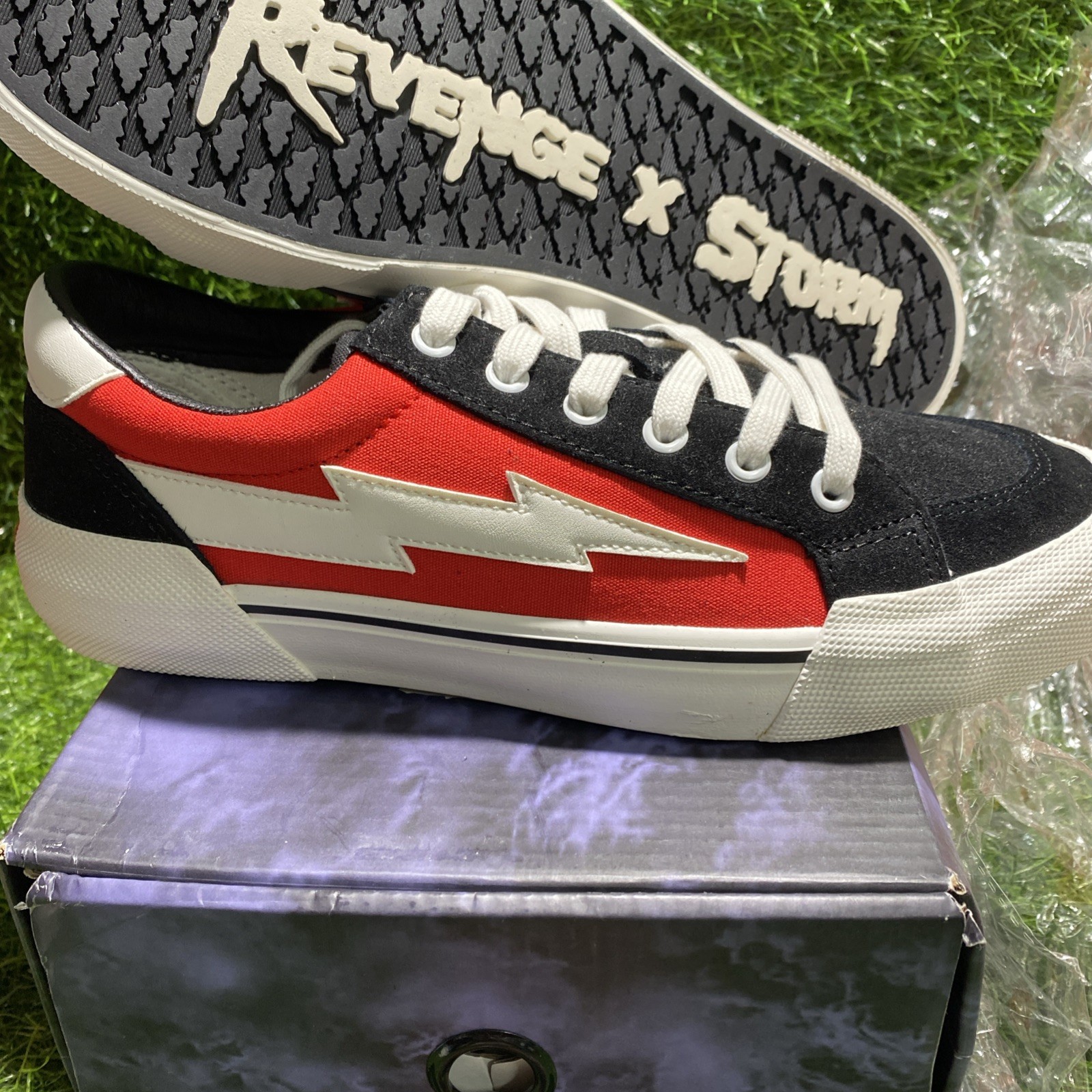Revenge X Storm Vol.2 Black Red White Low Top Lace Up Size 8 Men’s Sneakers