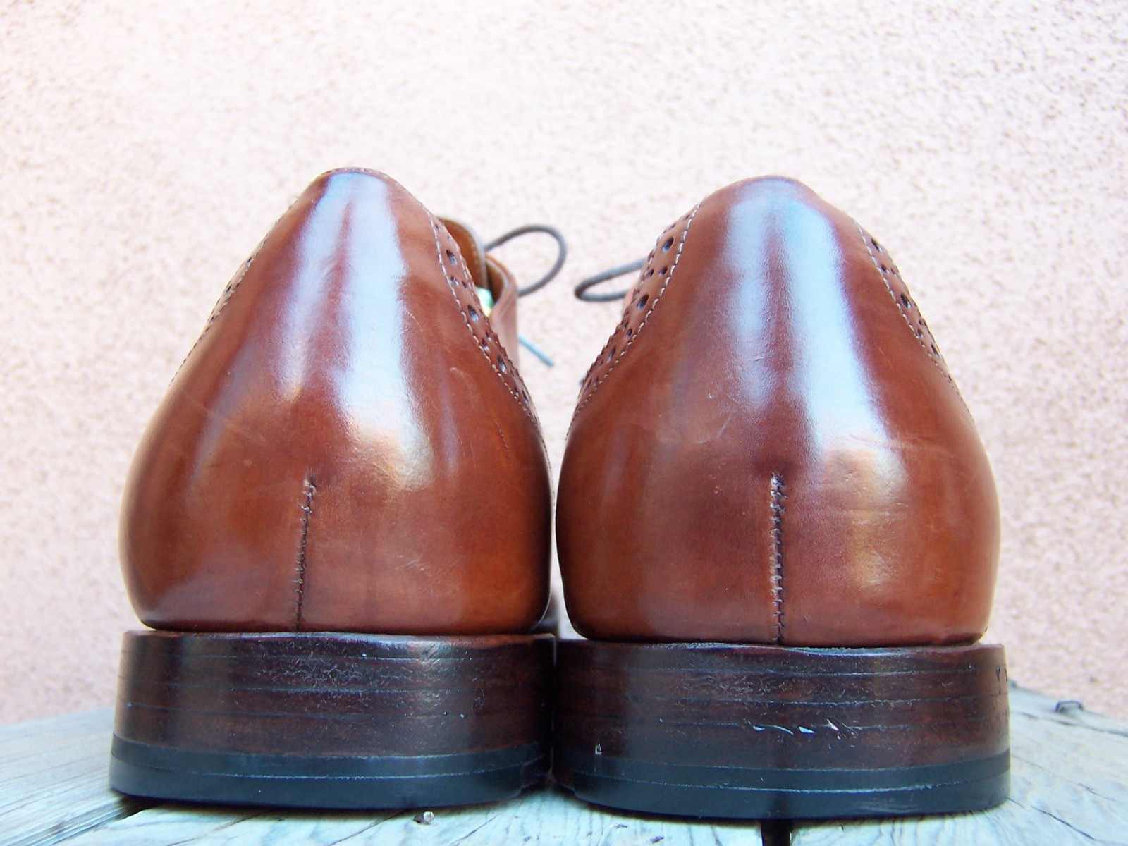J. CREW Mens Dress Shoes Brown Leather Bench Made Cap Toe Oxfords Sz Size 12D
