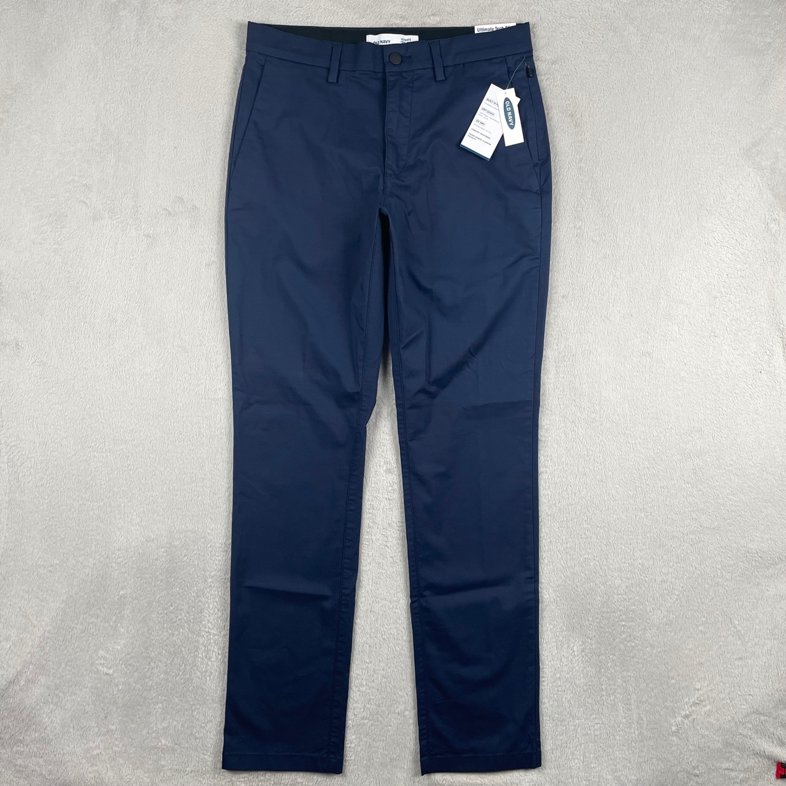 New Old Navy Ultimate Tech Slim Pants Mens 30×31 Navy Blue Chino Stretch Golf