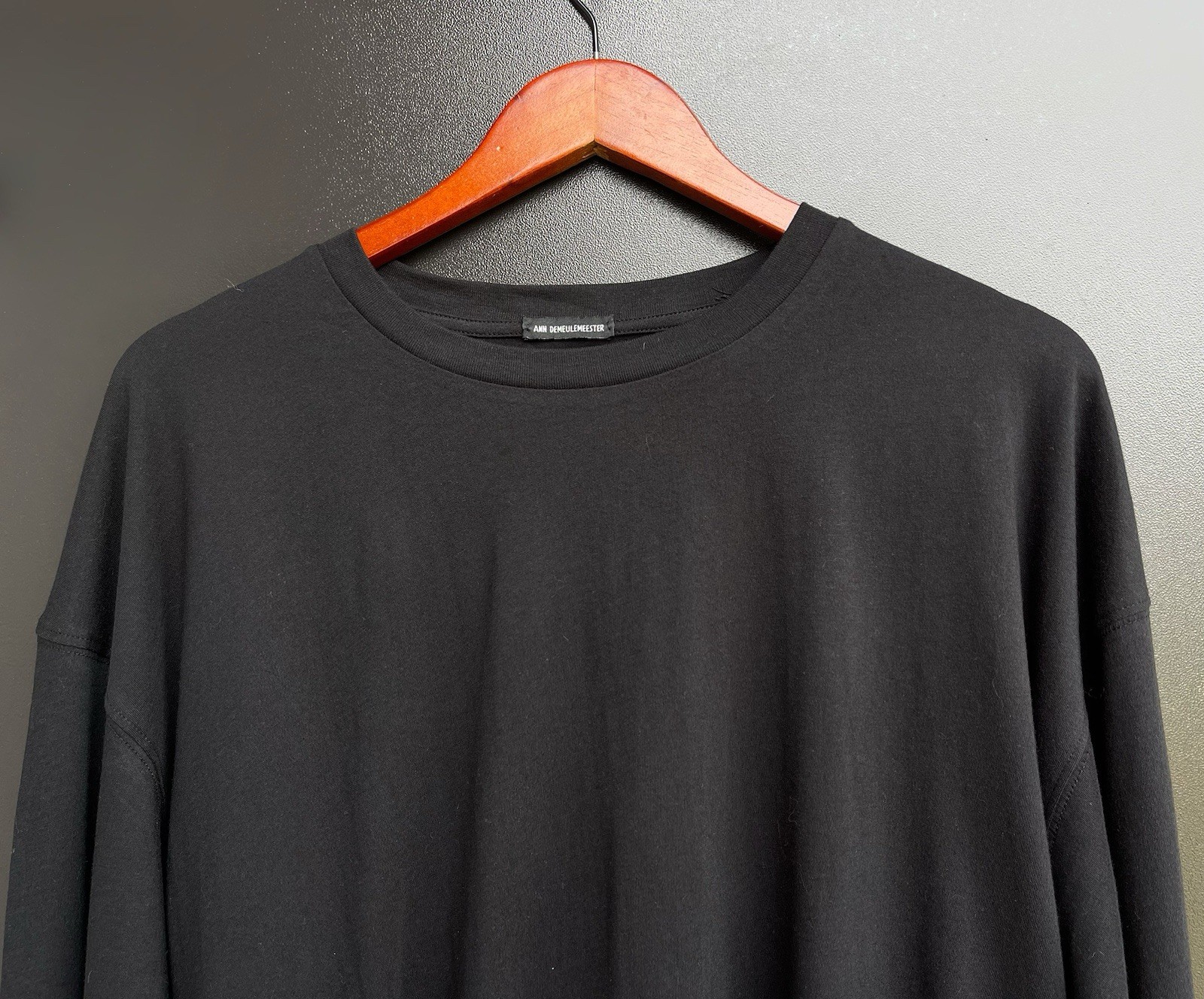 Ann Demeulemeester Nikita Long Sleeve Graphic T-Shirt Black Oversized — Size L