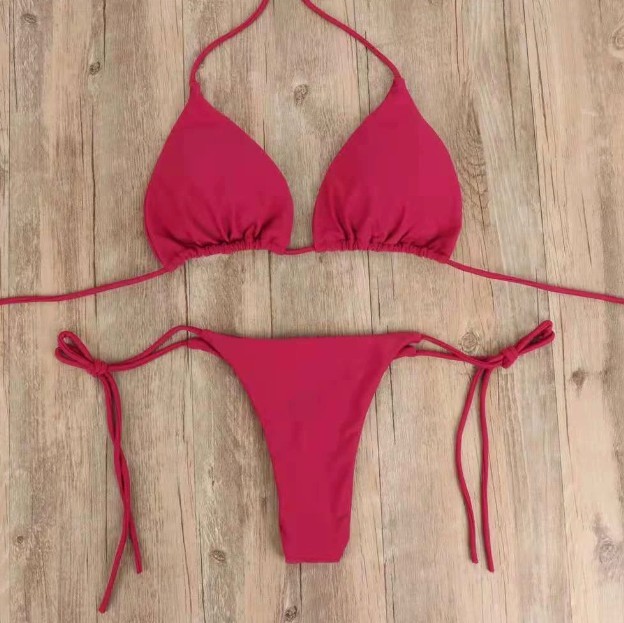 New Sexy Mini Bikini Shiny Women Brazilian G-String Set Thong Swimwear Swimsuits