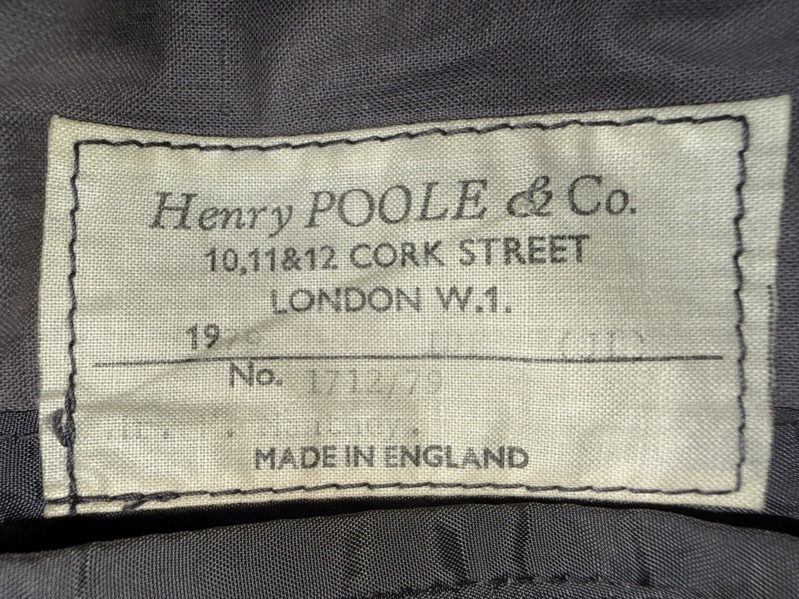 Henry Poole Bespoke Savile Row Gray Glen Check Blazer 40R Est Wool Vintage 1979