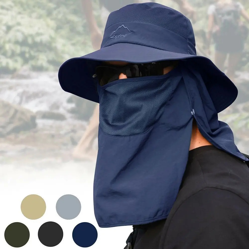 Wide Brim Sun Hat UV Protection Bucket Cap For Hiking Camping Fishing Safari Men