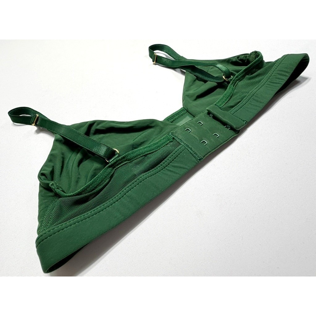 Pepper Bralette Triangle Bra XS Green Minimalist Small Chest Comfort