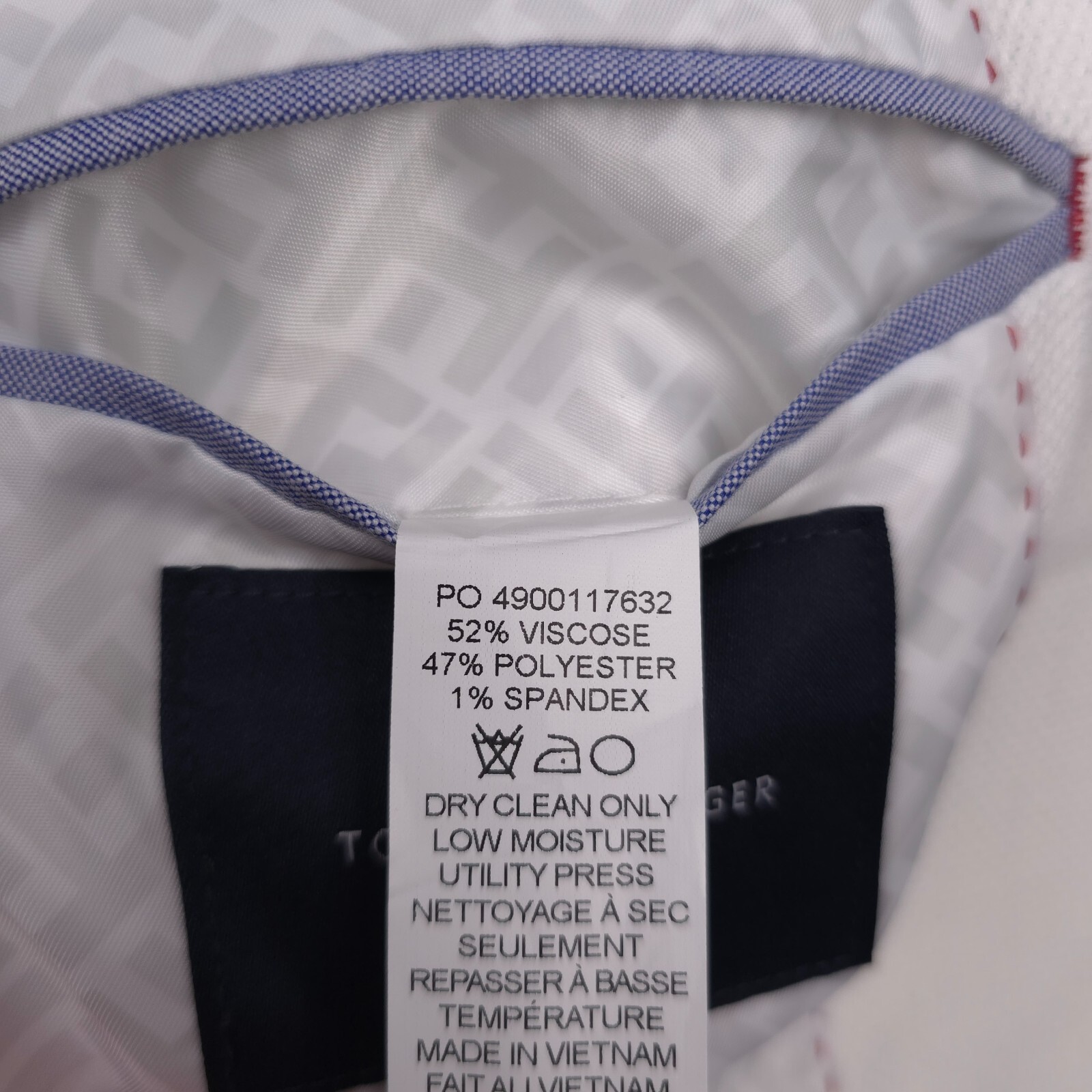 $295 Tommy Hilfiger Conrad Solid White Textured Blazer Jacket Mens Size 42R