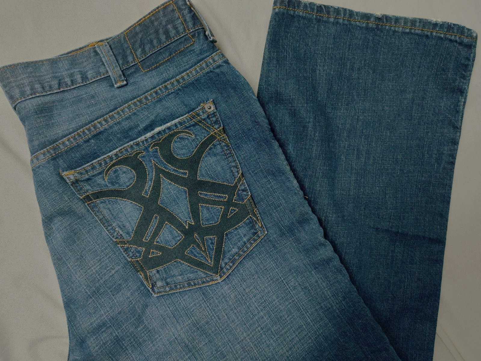 Men’s Calvin Klein 38 X 30 Blue Jeans Bootcut Pocket Design 71194