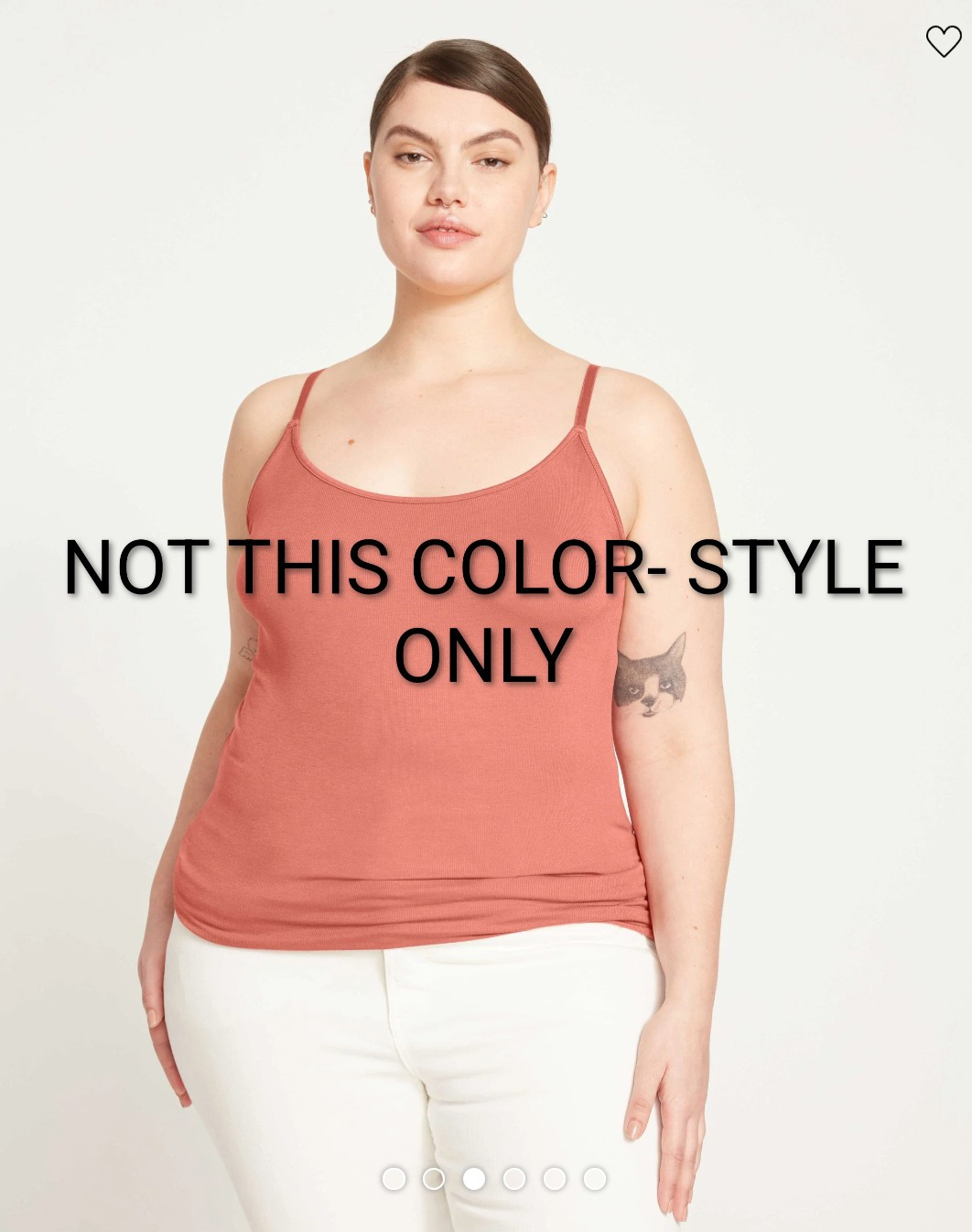 Universal Standard M 18-20 red micro ribbed adjustable camisole
