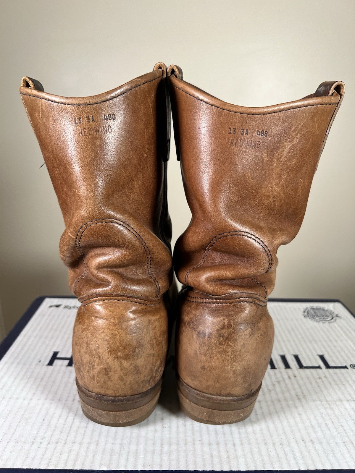 Red Wing #488 Vintage Pecos Style Brown Leather Cowboy Western Boots Sz 13 AAA