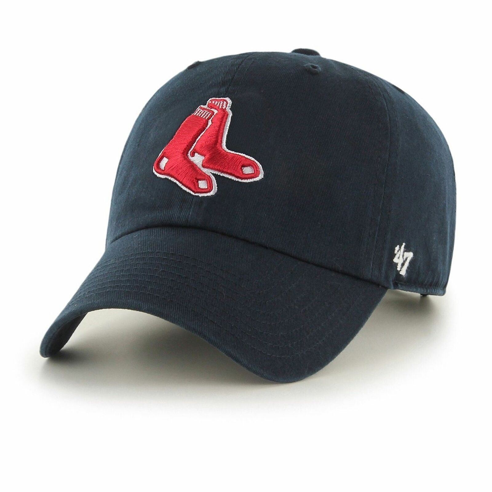 Mens 47 Brand Boston Red Sox Clean Up Strapback – Navy Blue