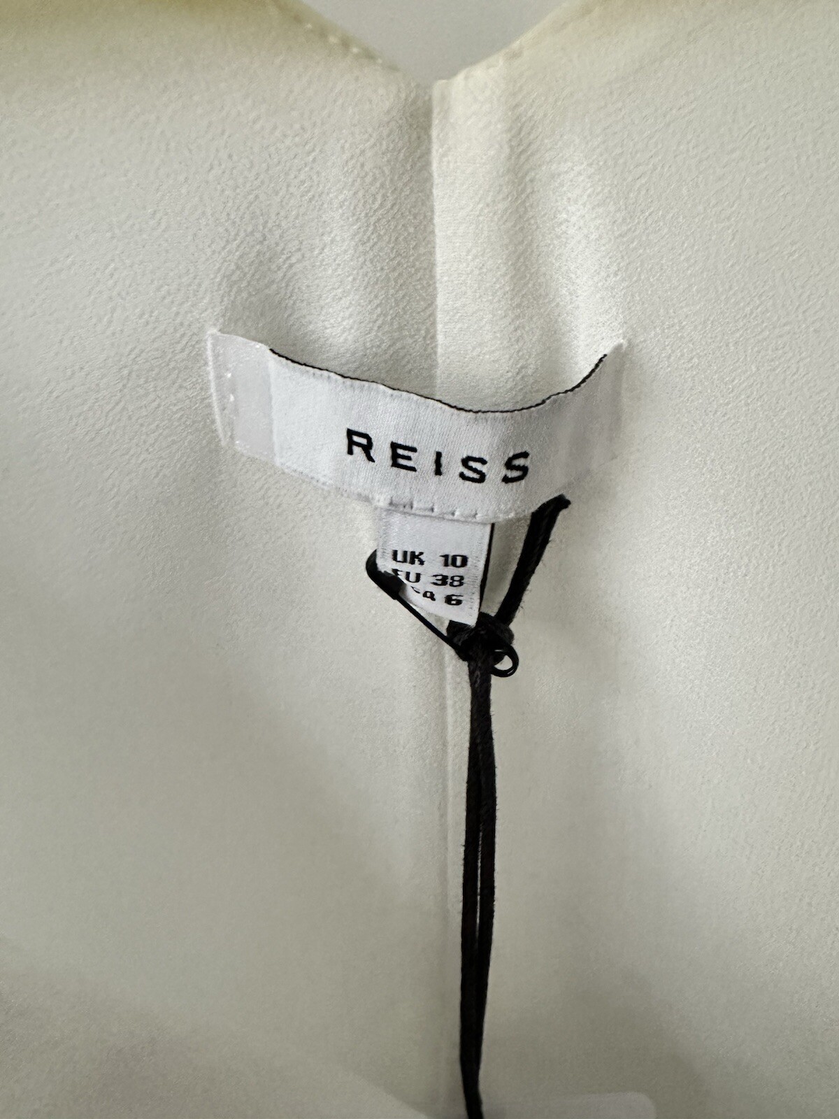 Reiss Sanna Off White Asymmetrical Blouse Size 10 UK NEW With TAGS RRP £95