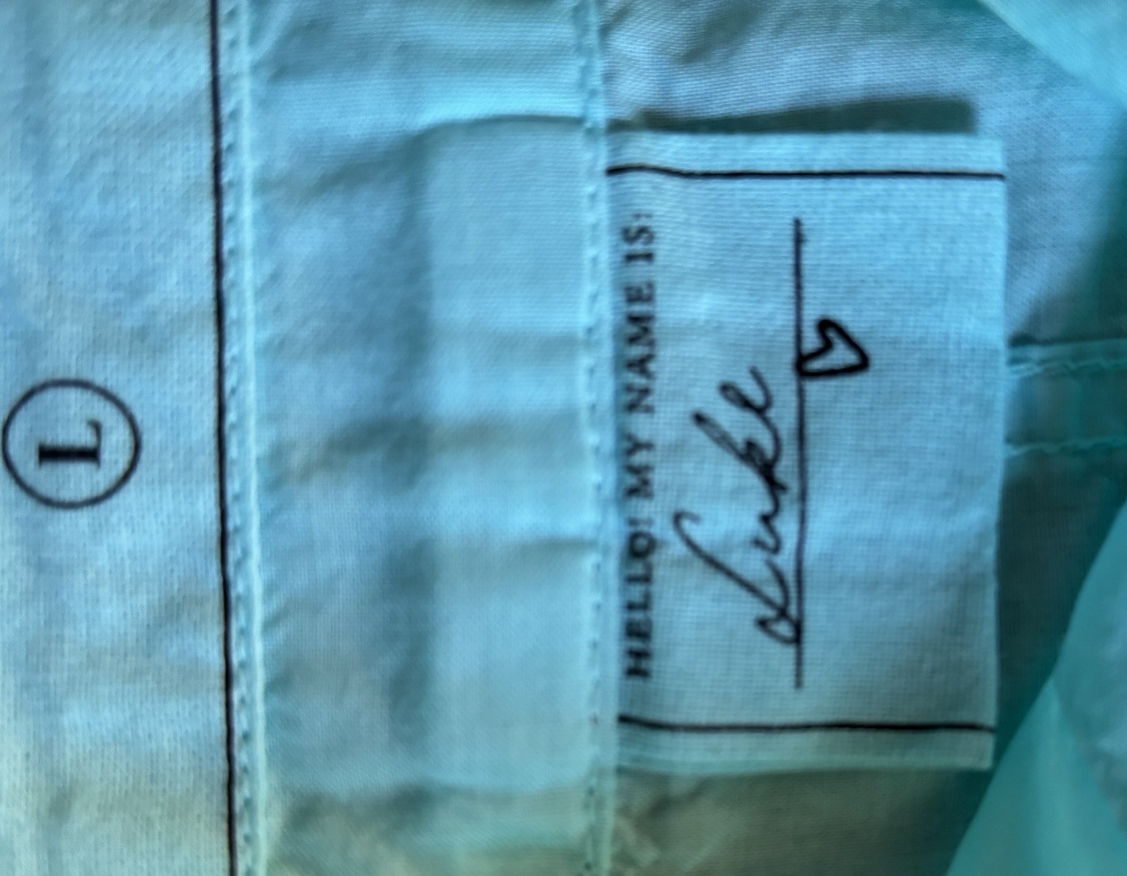 Frank & Eileen Luke Cotton Teal Button Down Shirt-NWOT-size Large