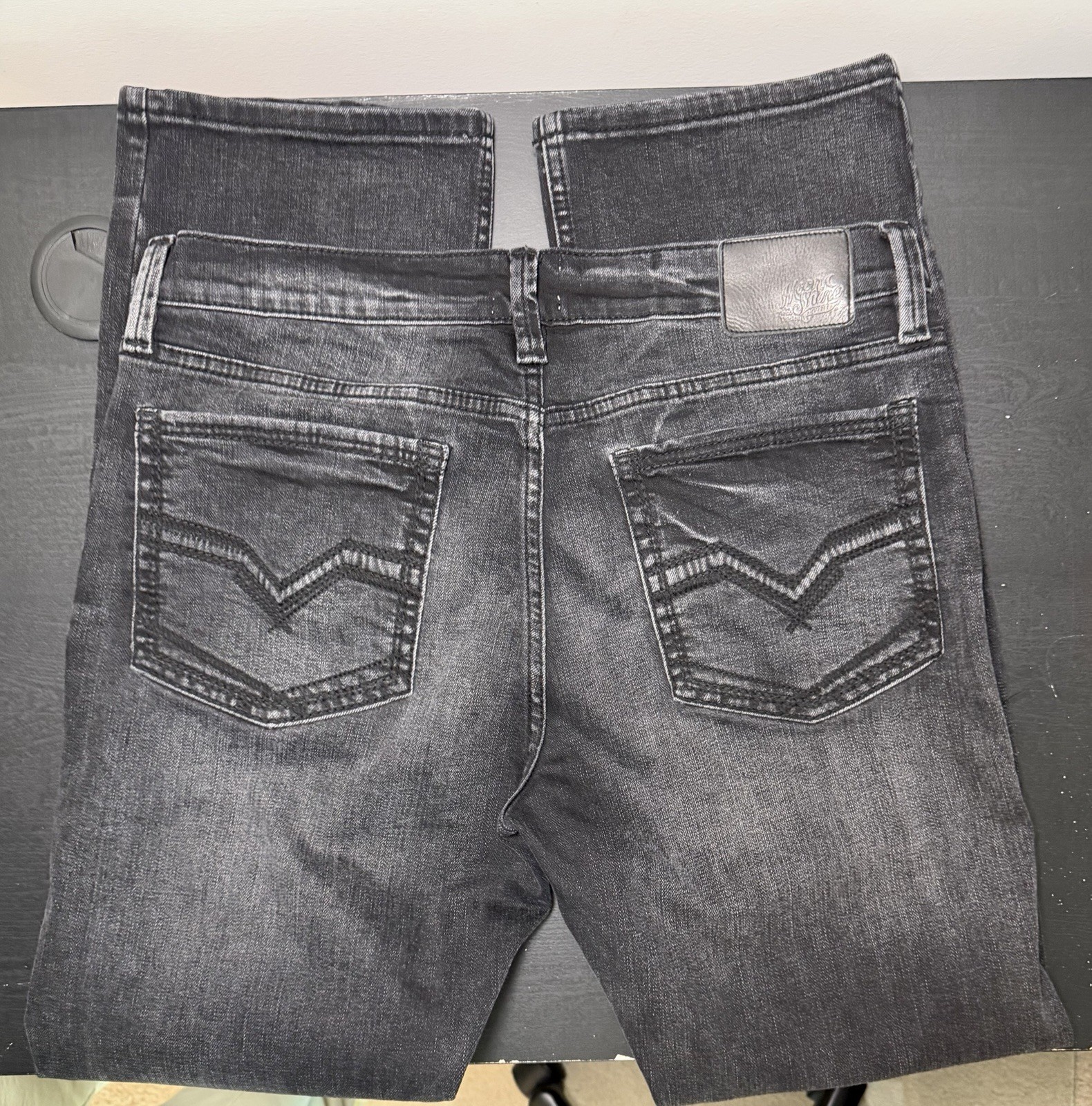Moon Shine Spirit Brad Paisley 120 Proof Slim Straight Jeans Mens 33X32 Black