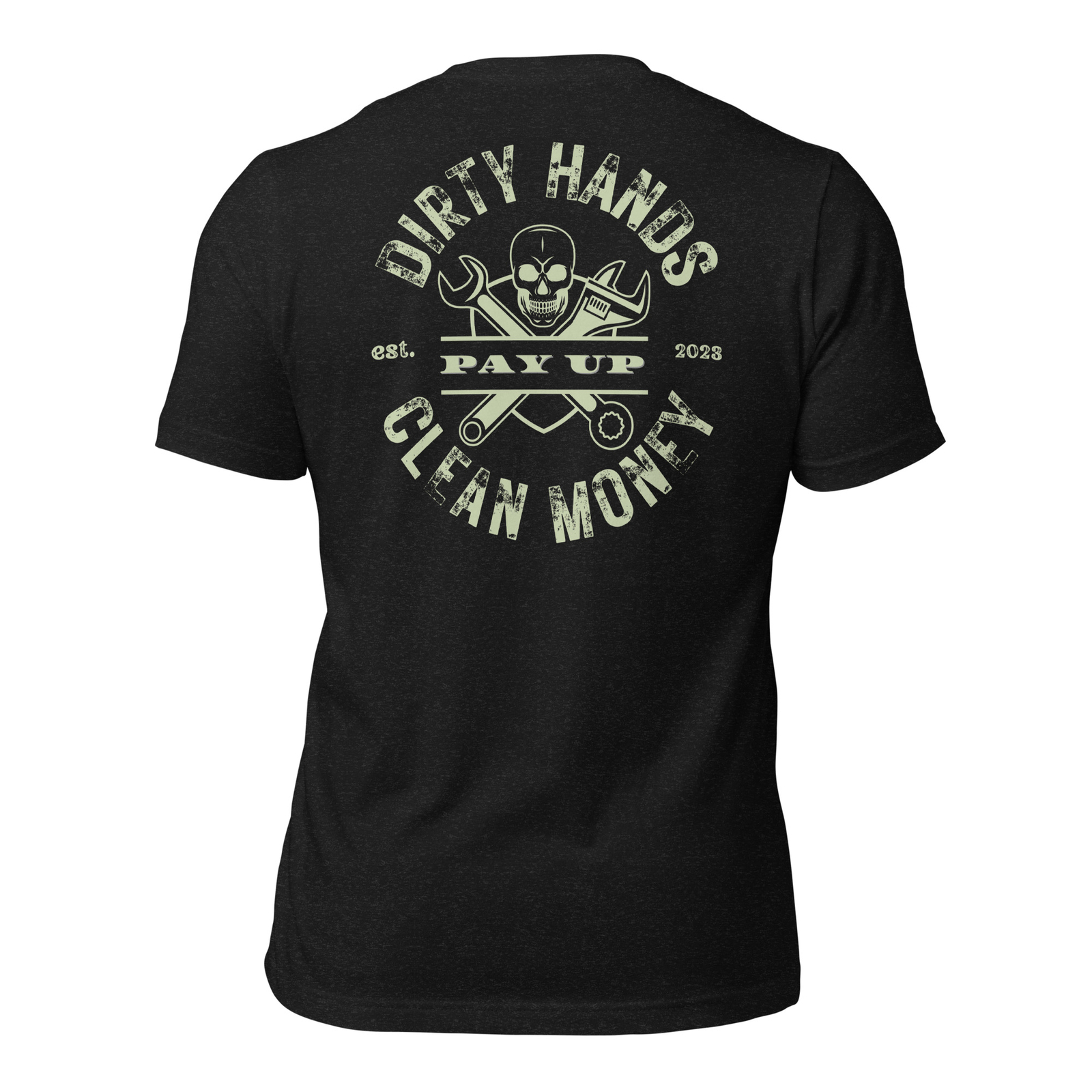 Dirty Hands Clean Money Mechanic T-Shirt Mechanic Shirt Pay Up Blue Collar Skull