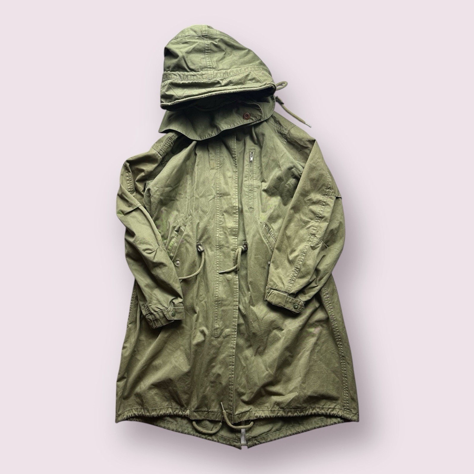 Men’s Beaker Japan Fishtail Parka Military Jacket Chainstitch Sz M Green Army