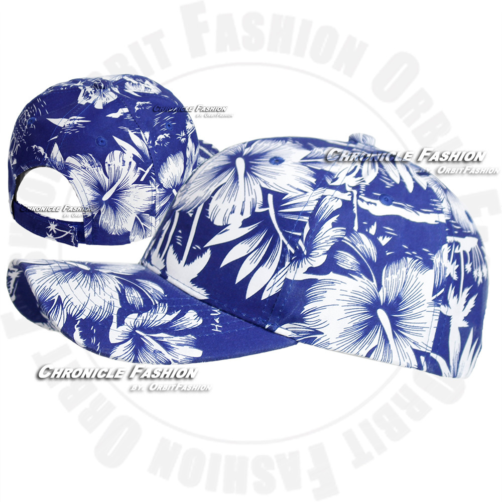 Hawaiian Baseball Cap Tropical Floral Adjustable Hat Blank Plain Curved Men Hats