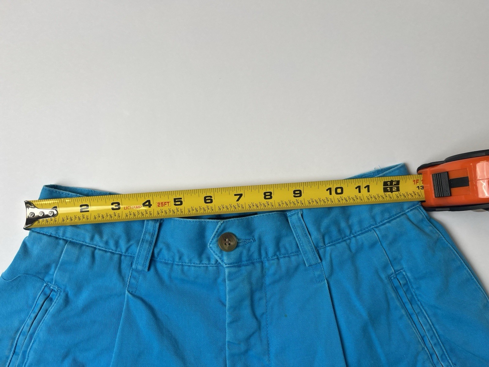 Vintage 90s Structure High Waisted Denim Shorts Faded Medium Wash Jorts 28