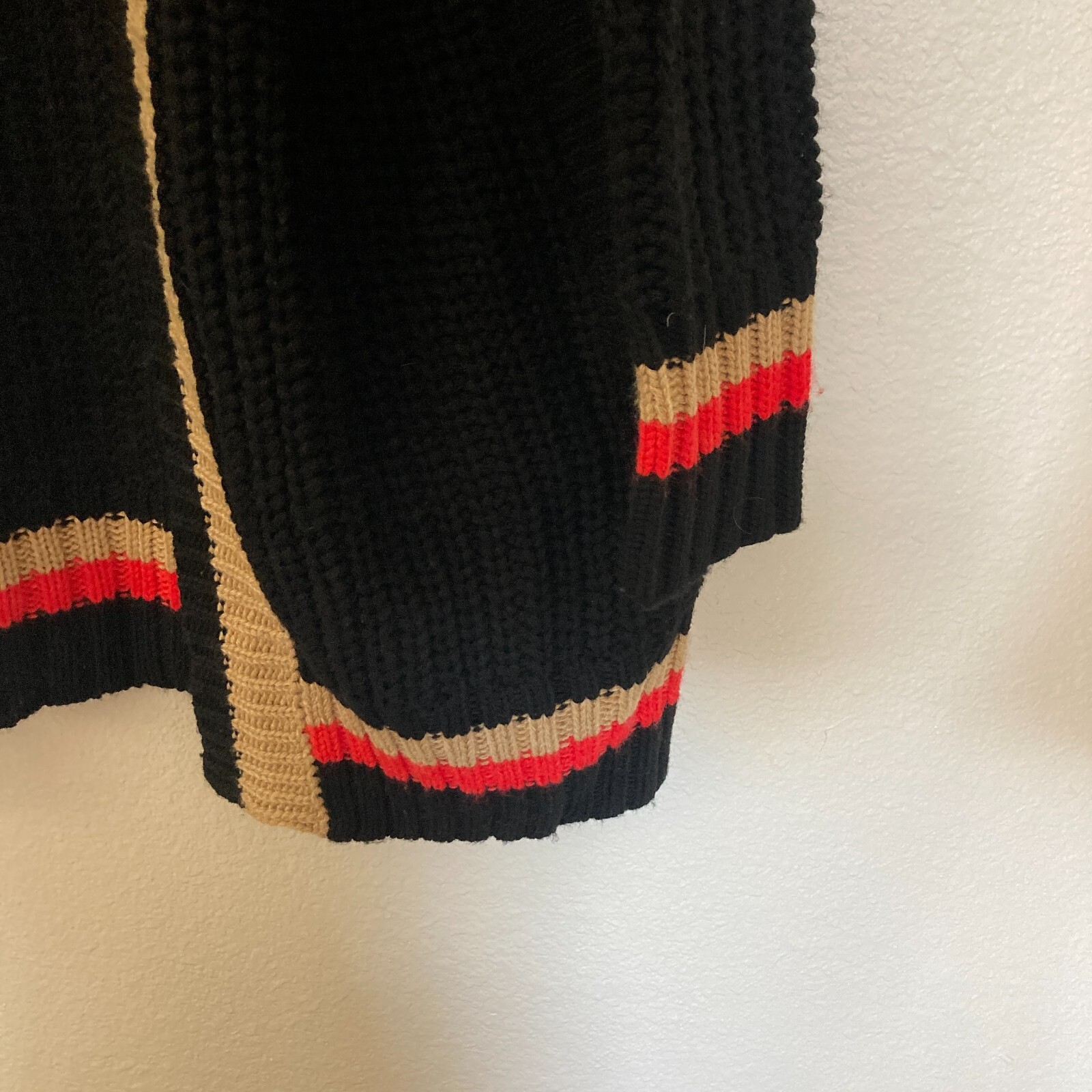 Stitches and Stripes Knit Open Front Cardigan Sweater Size Small