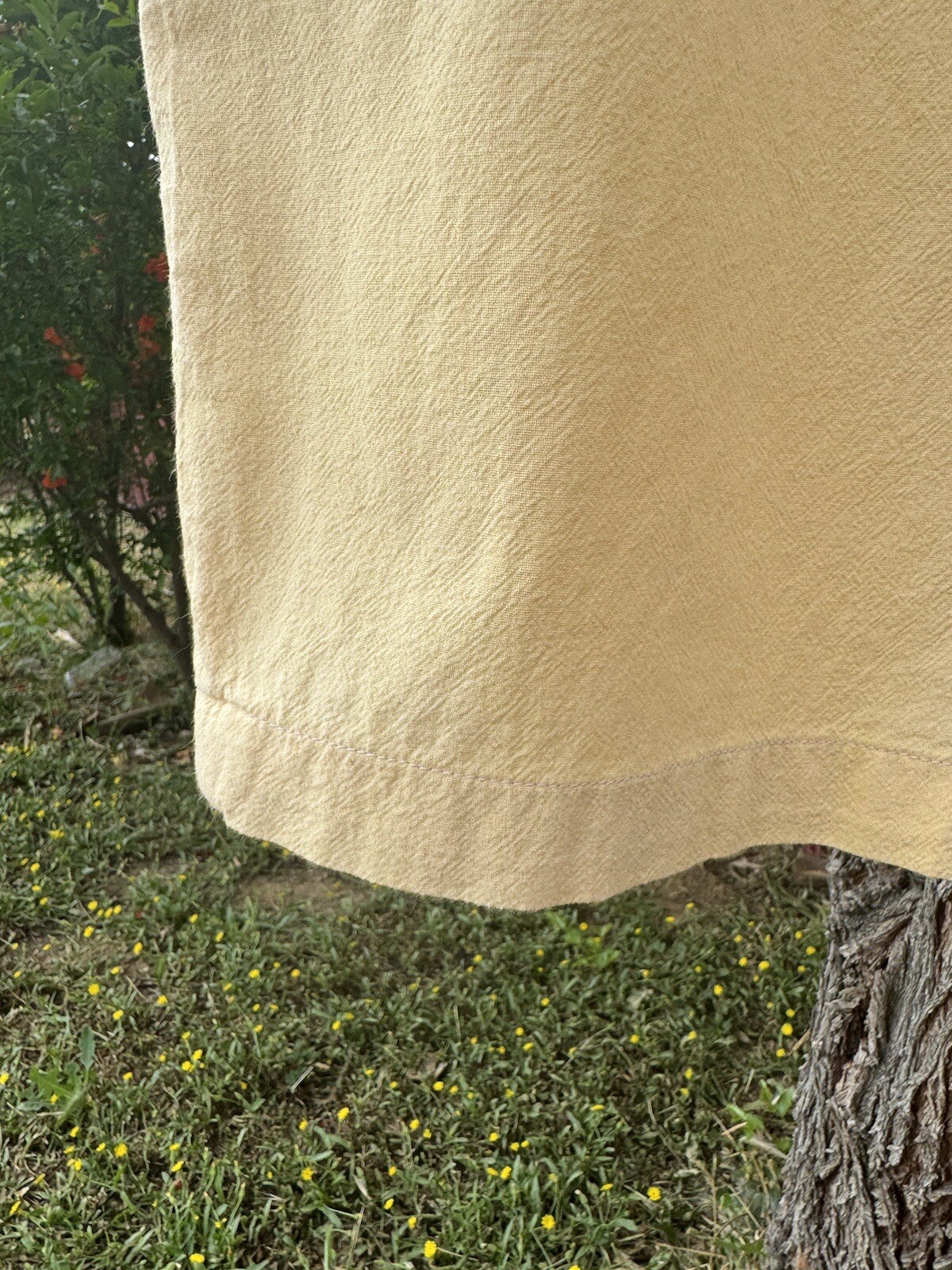 Classic Elements Butter Yellow Capri Pants Summer Vacation 90s Y2K 100% Cotton