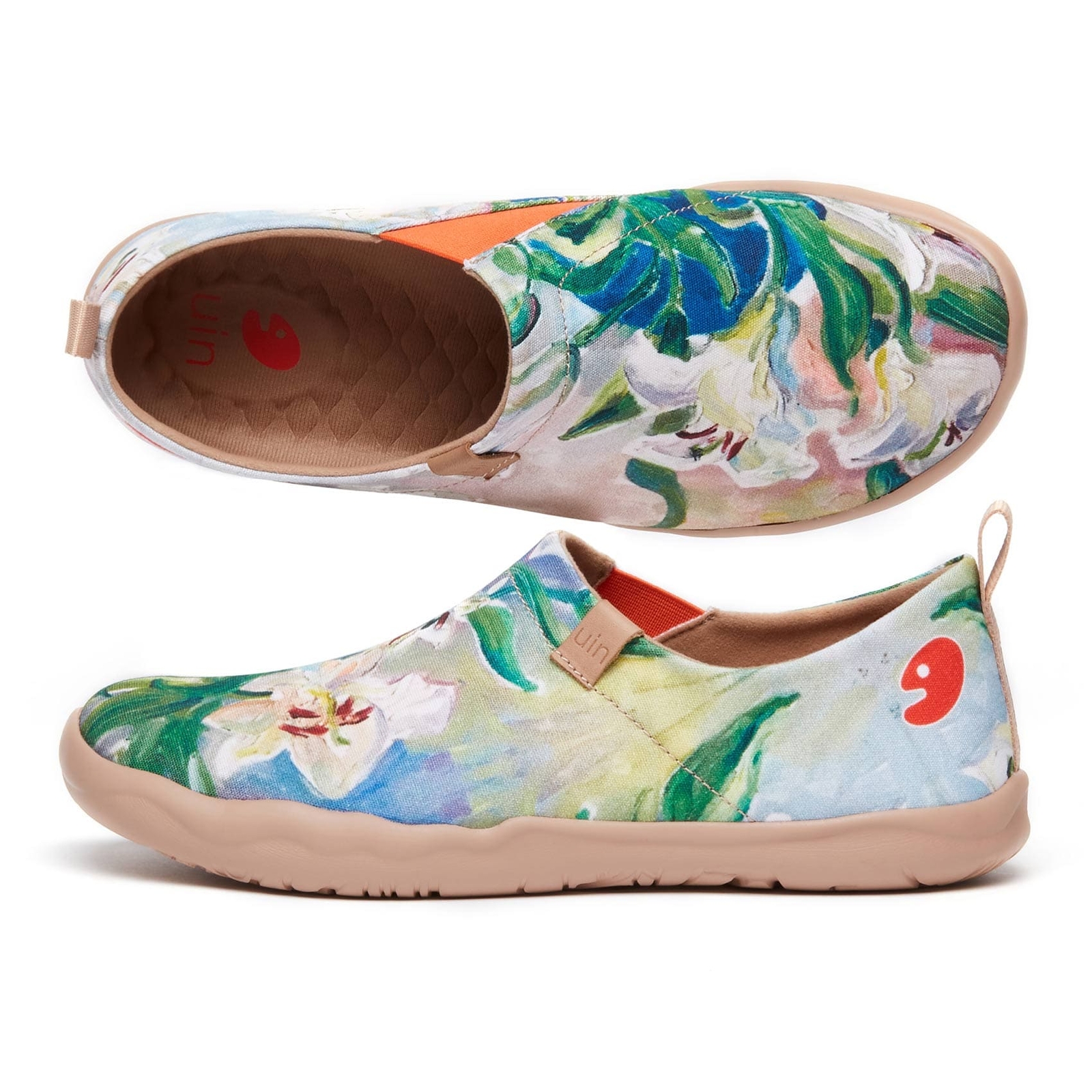 Women Size 5-12 UIN Slip On Shoes Canvas Comfortable Loafers “Yawning Lily”