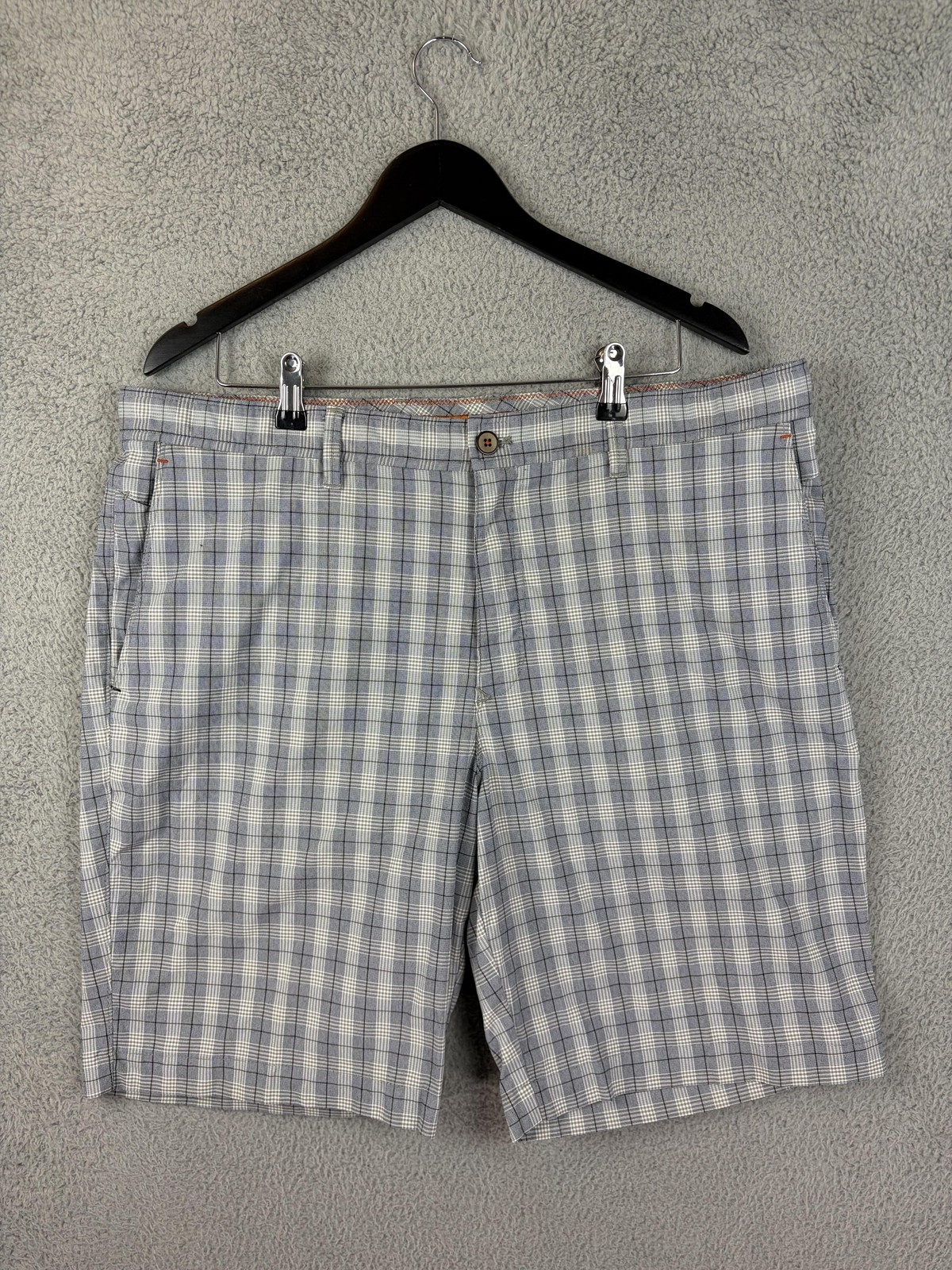 Tommy Bahama Shorts Mens 38 Blue Plaid Paradise Tech Quick Dry Nylon 11 Inseam