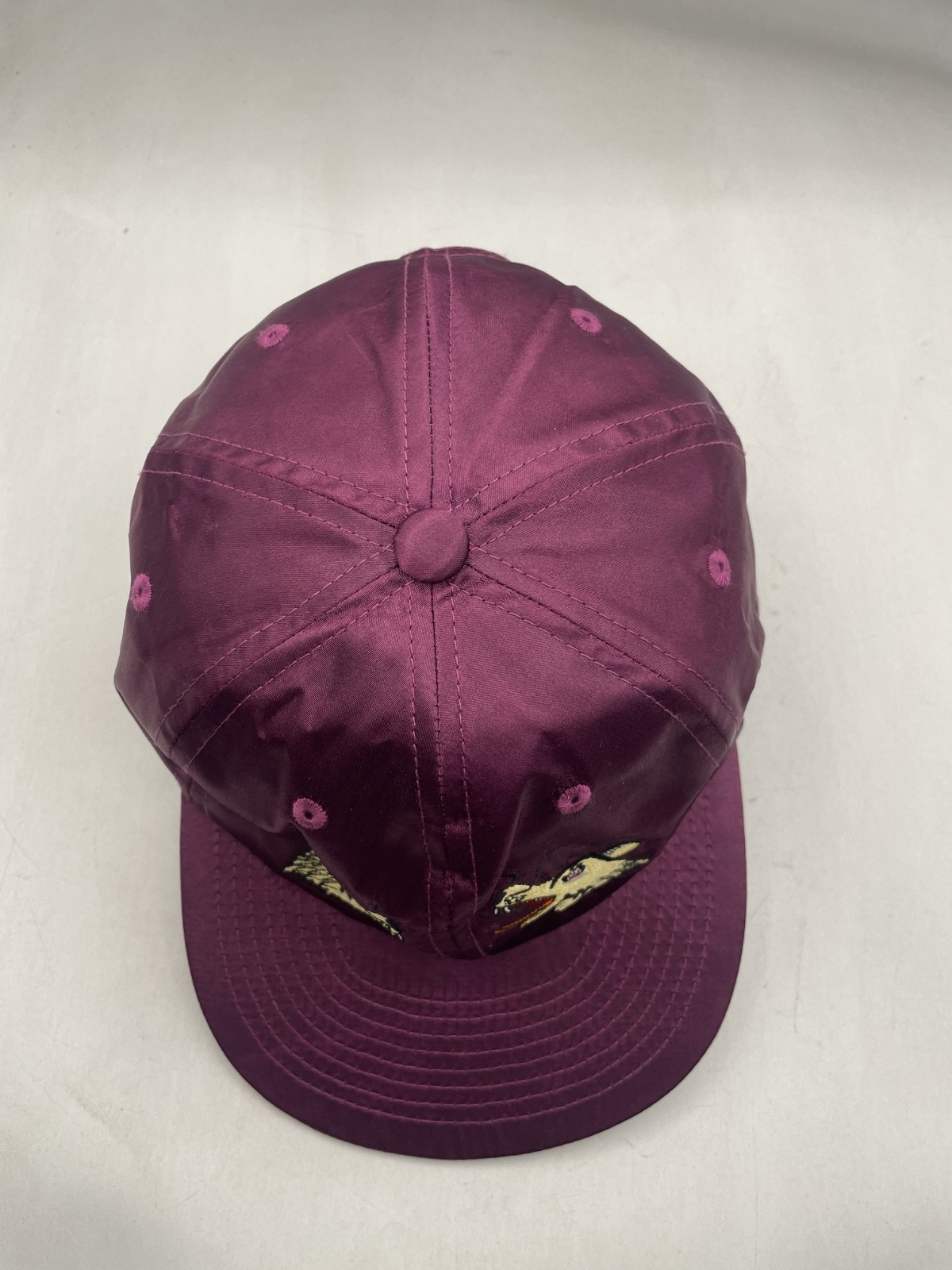 Weld MFG Satin Wolves Cap 6 Panel Snapback Burgundy Polyester Hand Wash
