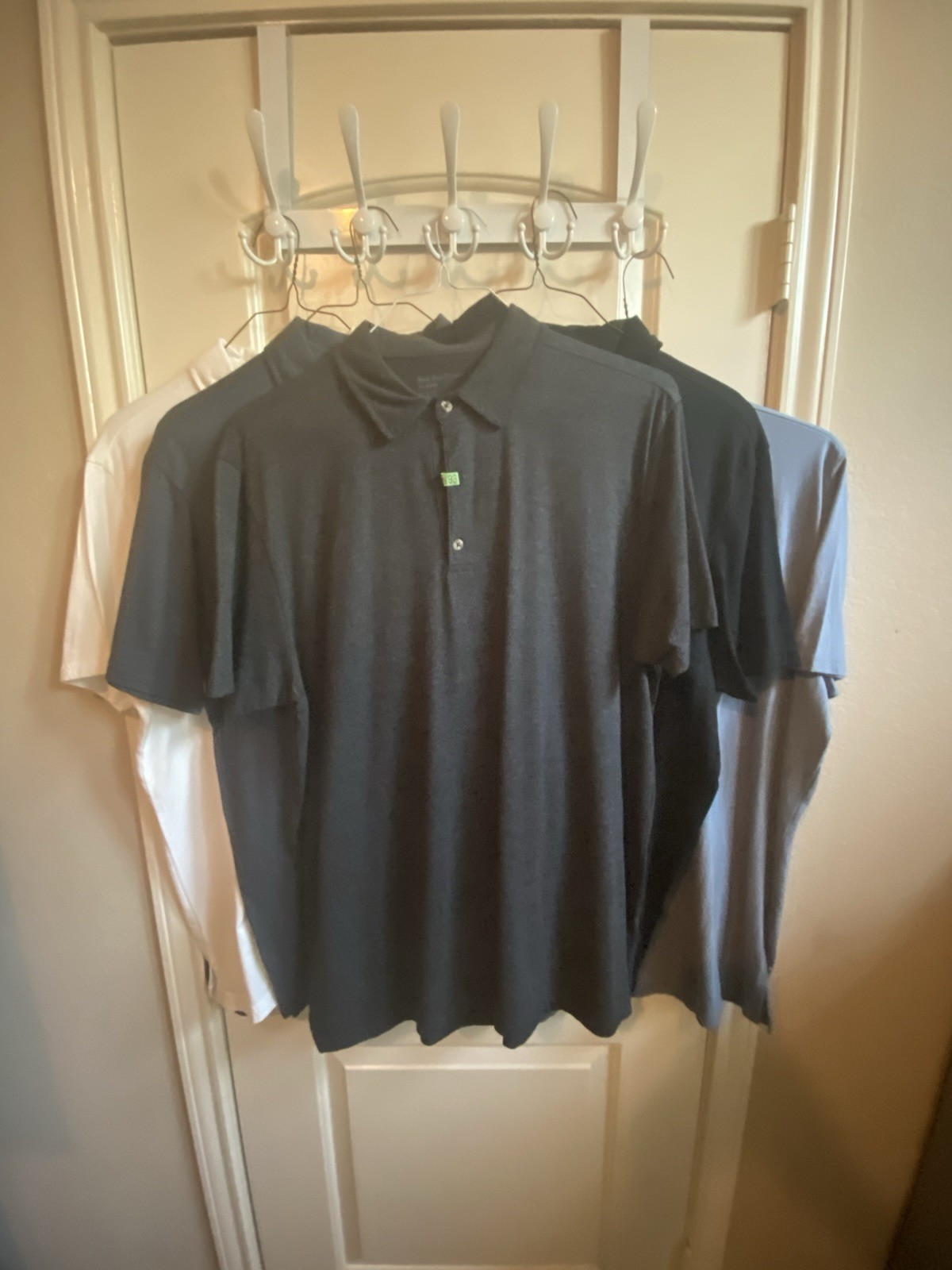Lot Of Five – Fresh Clean Threads Mens Polos Sz XL Black, White, Blue, Grey Navy