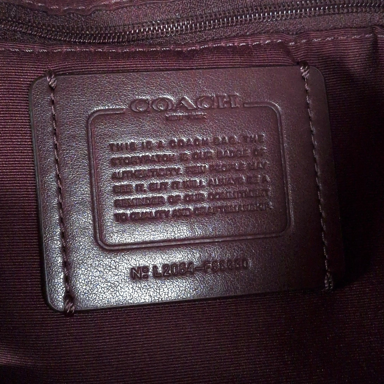 COACH Pebbled Leather Derby Tote Bag Dual Handle Large Tan Brown Handbag F58660