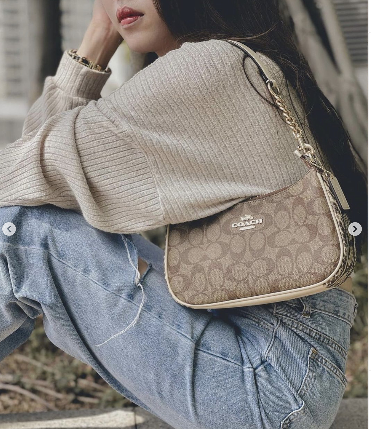 NWT Coach Teri Shoulder Bag In Signature Canvas