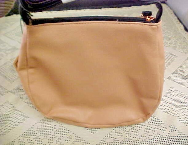 Wildfox Purse Saddle Bag PVC Polyester Lined Long Shoulder Strap Peach Color New